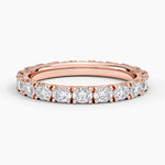 Nathalie Oval Eternity Lab Diamond Ring Rose Gold 18k Eternity Band