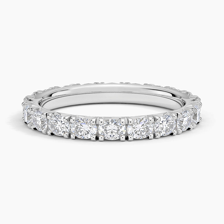 Nathalie Oval Eternity Lab Diamond Ring Platinum Eternity Band