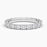 Nathalie Oval Eternity Lab Diamond Ring Platinum Eternity Band