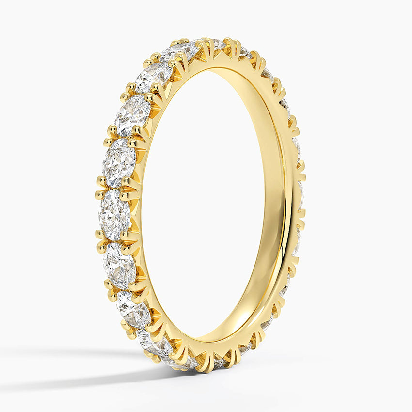 Nathalie Oval Eternity Lab Diamond Ring Yellow Gold 18k Eternity Band