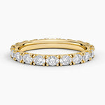 Nathalie Oval Eternity Lab Diamond Ring Yellow Gold 18k Eternity Band