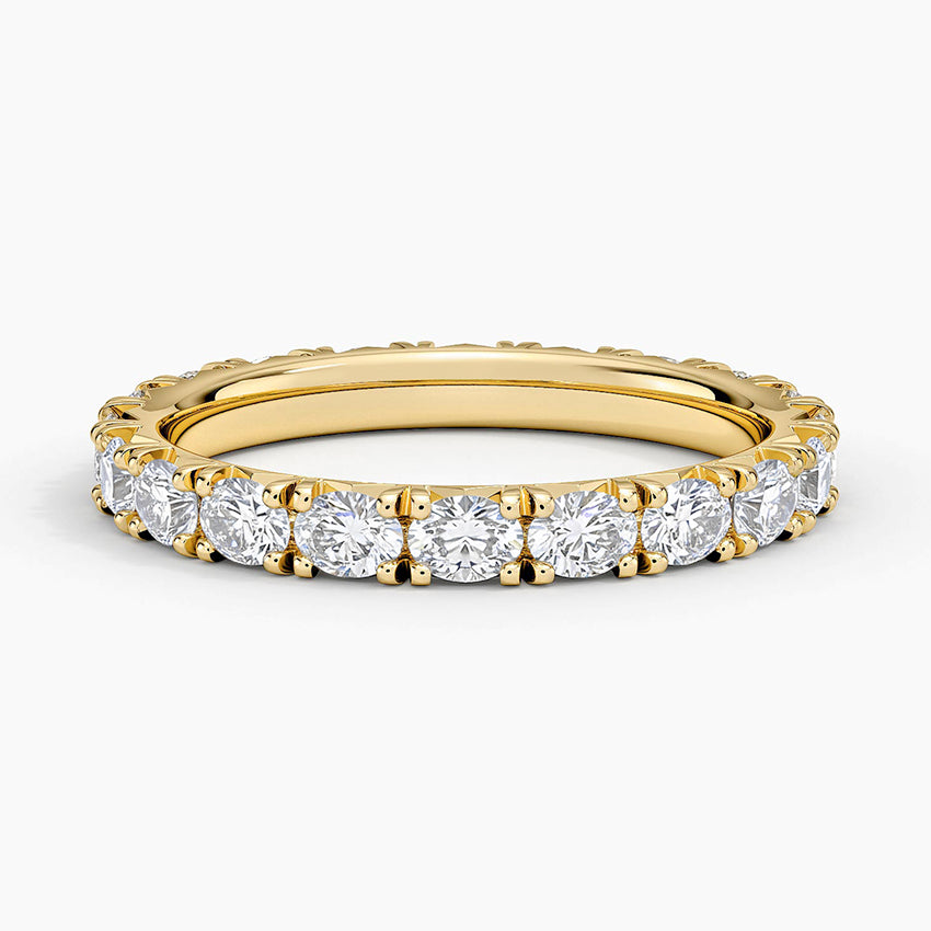 Nathalie Oval Eternity Lab Diamond Ring Yellow Gold 18k Eternity Band