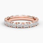 Nathalie Emerald Cut Eternity Lab Diamond Ring (2 ct. tw.) Rose Gold 18k Eternity Band