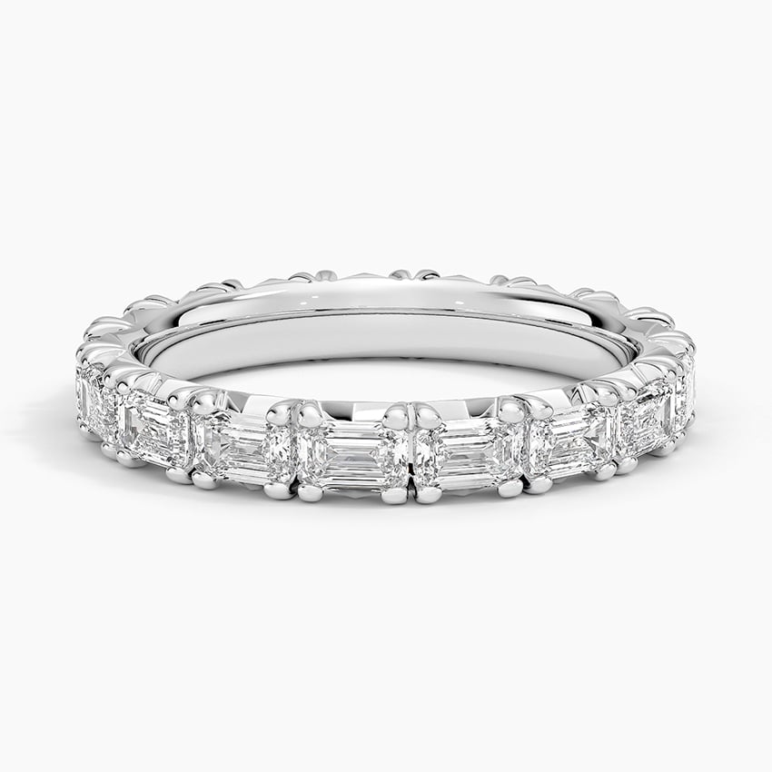 Nathalie Emerald Cut Eternity Lab Diamond Ring (2 ct. tw.) Platinum Eternity Band