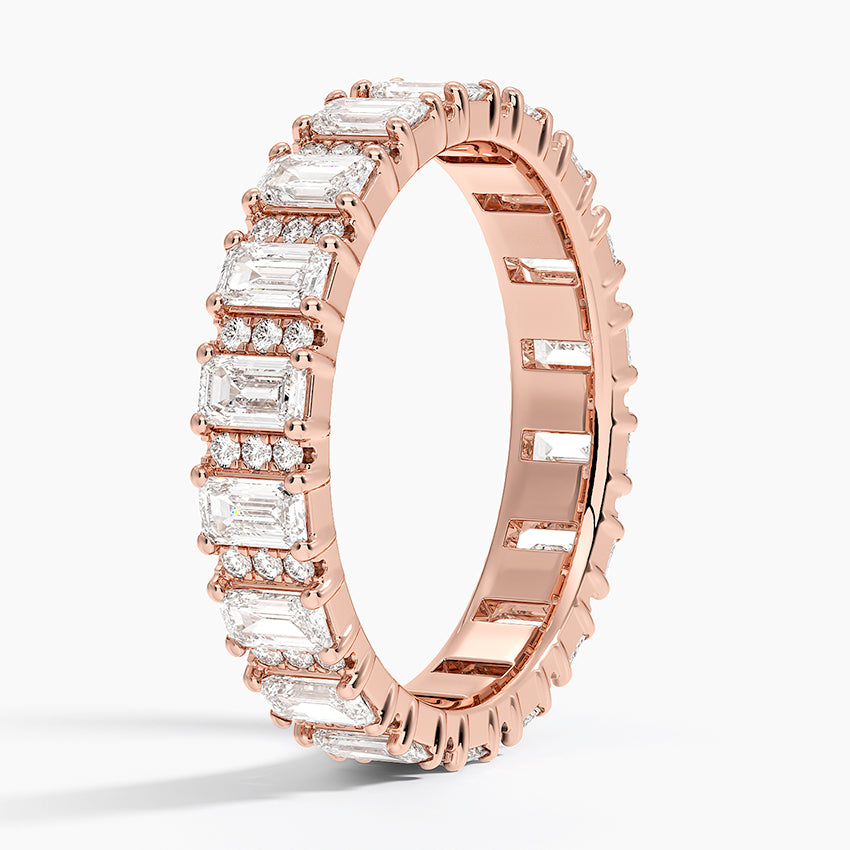 Naya Eternity Lab Diamond Ring Rose Gold 18k Eternity Band