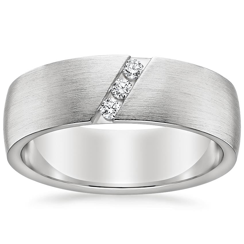 Dante Diamond 6.5mm Wedding Ring Platinum Wedding Band