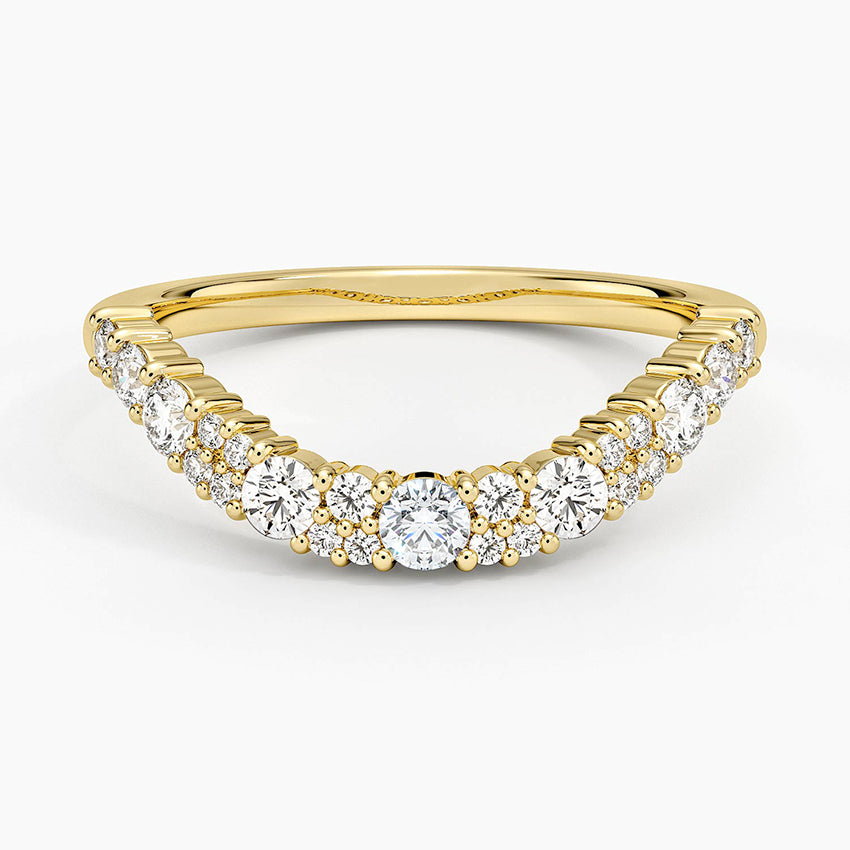 Corinne Contour Diamond Ring (1/3 ct. tw.) Yellow Gold 18k Wedding Band
