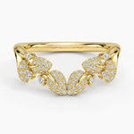 Canopy Pavé Diamond Contour Ring Yellow Gold 18k Wedding Band