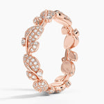 Canopy Pavé Eternity Diamond Ring Rose Gold 18k Eternity Band