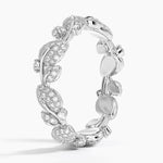Canopy Pavé Eternity Diamond Ring Platinum Eternity Band