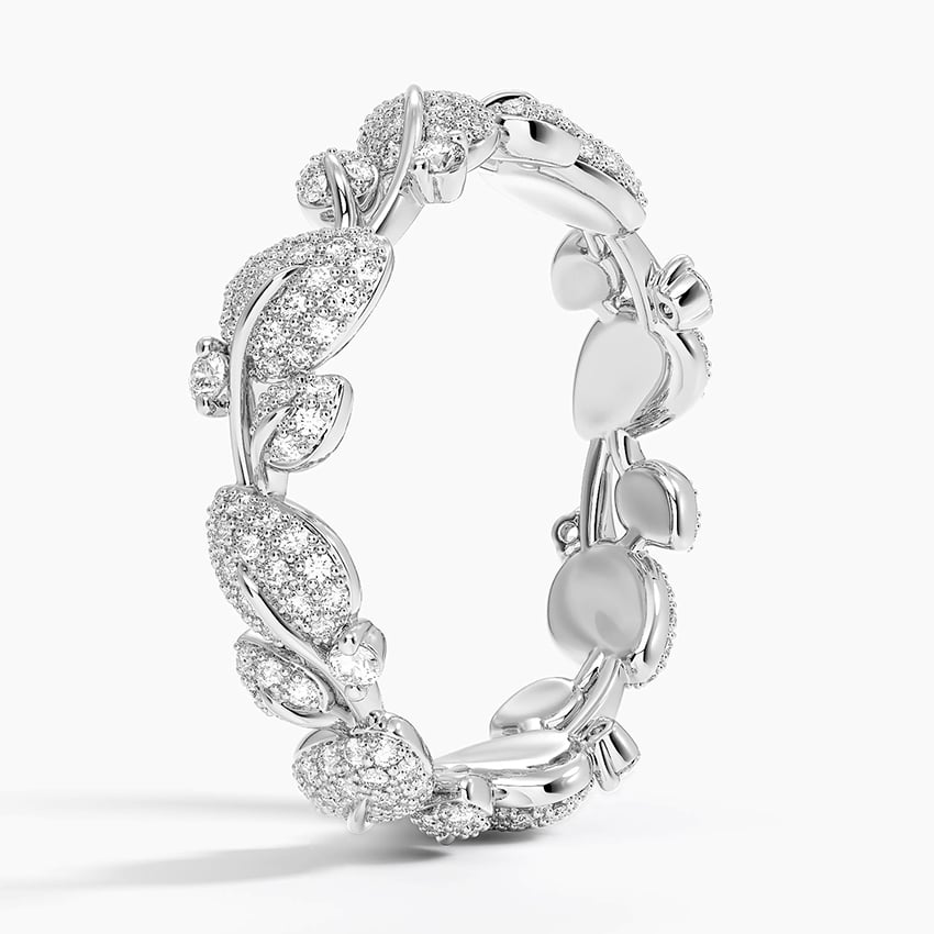 Canopy Pavé Eternity Diamond Ring Platinum Eternity Band