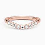 Petite Curved Diamond Ring (1/5 ct. tw.) Rose Gold 18k Wedding Band