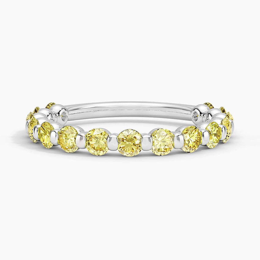 Yellow Lab Diamond Ring (1 ct. tw.) Platinum Wedding Band