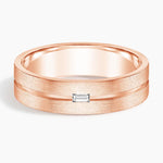 Ezra Diamond 5.5mm Wedding Ring Rose Gold 18k Wedding Band