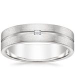 Ezra Diamond 5.5mm Wedding Ring Platinum Wedding Band
