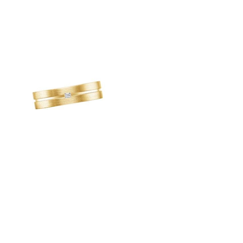 Ezra Diamond 5.5mm Wedding Ring Yellow Gold 18k Wedding Band