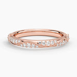 Camellia Milgrain 2.5mm Diamond Ring (1/4 ct. tw.) Rose Gold 18k Wedding Band