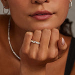 Grand Olivetta Eternity Diamond Ring Yellow Gold 18k Eternity Band