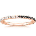 Ballad Eternity Black Diamond and Diamond Ring (1/4 ct. tw.) Rose Gold 18k Eternity Band