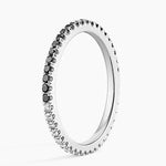 Ballad Eternity Black Diamond and Diamond Ring (1/4 ct. tw.) Platinum Eternity Band