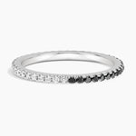 Ballad Eternity Black Diamond and Diamond Ring (1/4 ct. tw.) Platinum Eternity Band
