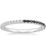 Ballad Eternity Black Diamond and Diamond Ring (1/4 ct. tw.) Platinum Eternity Band