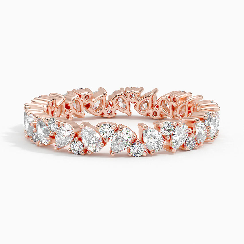 Olivetta Eternity Lab Diamond Ring Rose Gold 18k Eternity Band