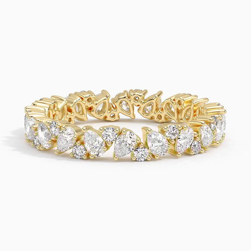Olivetta Eternity Lab Diamond Ring Yellow Gold 18k Eternity Band