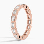 East-West Bezel Emerald Cut Eternity Diamond Ring (1 1/2 ct. tw.) Rose Gold 18k Eternity Band