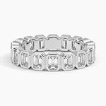 Bezel Emerald Cut Eternity Lab Diamond Ring (2 1/2 ct. tw.) Platinum Eternity Band