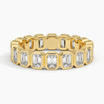 Bezel Emerald Cut Eternity Lab Diamond Ring (2 1/2 ct. tw.) Yellow Gold 18k Eternity Band