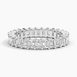 Emerald Eternity Lab Diamond Ring (2 ct. tw.) Platinum Eternity Band