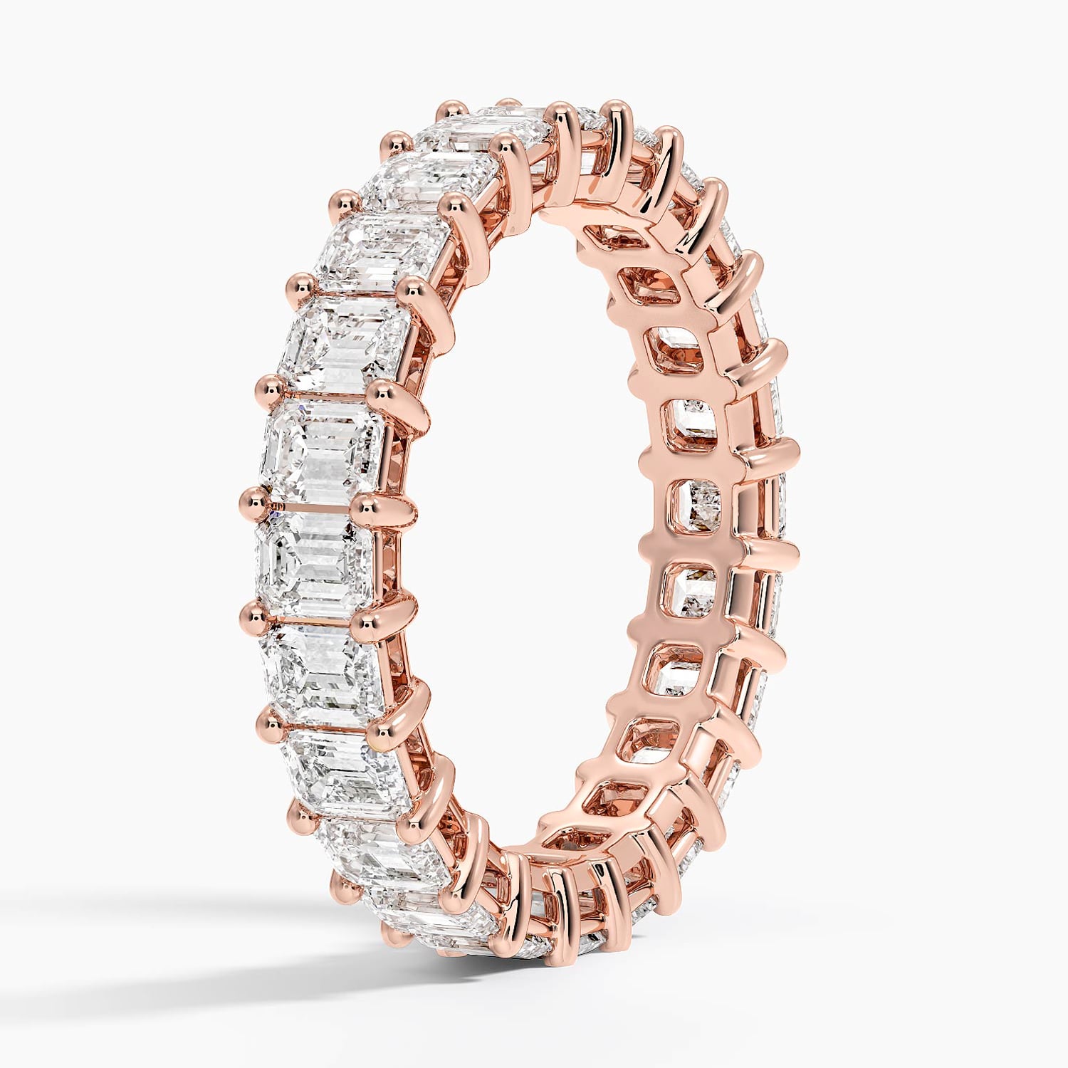Emerald Eternity Diamond Ring (3 ct. tw.) Rose Gold 18k Eternity Band