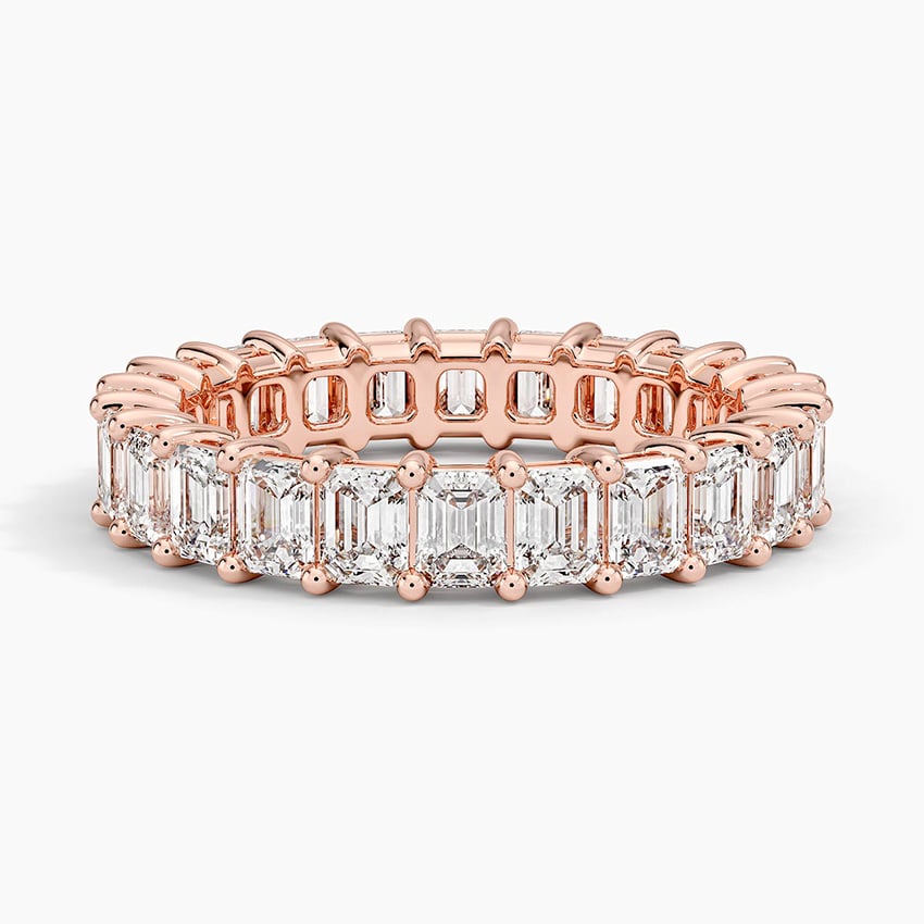 Emerald Eternity Diamond Ring (3 ct. tw.) Rose Gold 18k Eternity Band