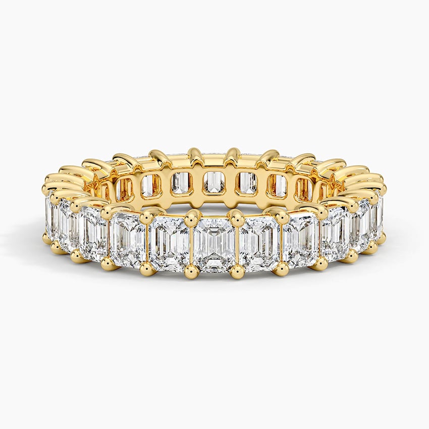 Emerald Eternity Lab Diamond Ring (3 ct. tw.) Yellow Gold 18k Eternity Band
