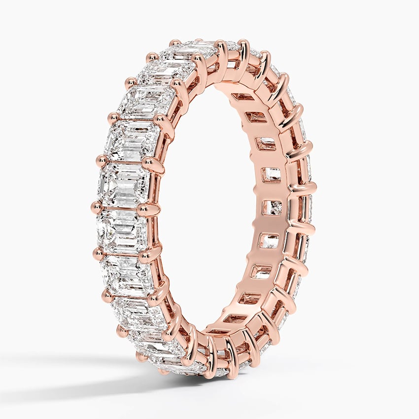 Emerald Eternity Lab Diamond Ring (4 ct. tw.) Rose Gold 18k Eternity Band