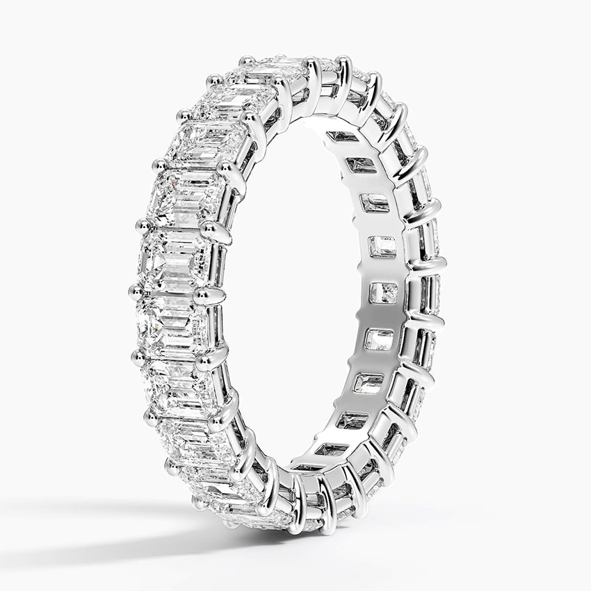 Emerald Eternity Lab Diamond Ring (4 ct. tw.) Platinum Eternity Band
