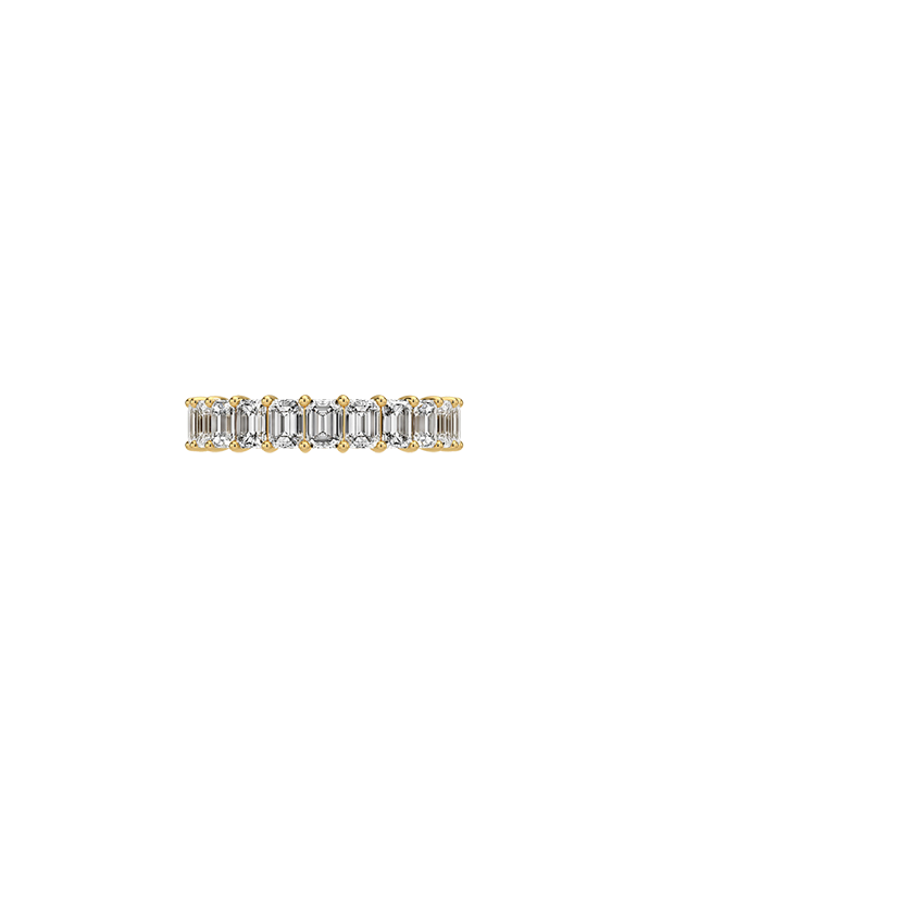 Emerald Eternity Lab Diamond Ring (4 ct. tw.) Yellow Gold 18k Eternity Band