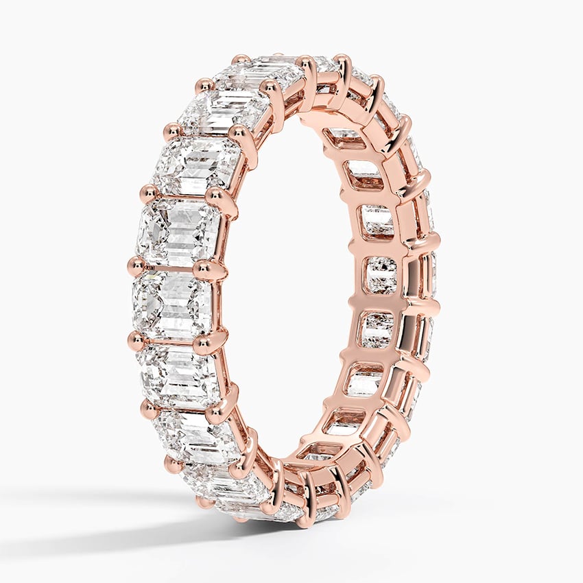 Emerald Eternity Diamond Ring (5 ct. tw.) Rose Gold 18k Eternity Band