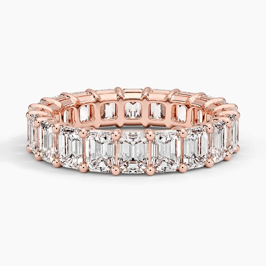 Emerald Eternity Diamond Ring (5 ct. tw.) Rose Gold 18k Eternity Band