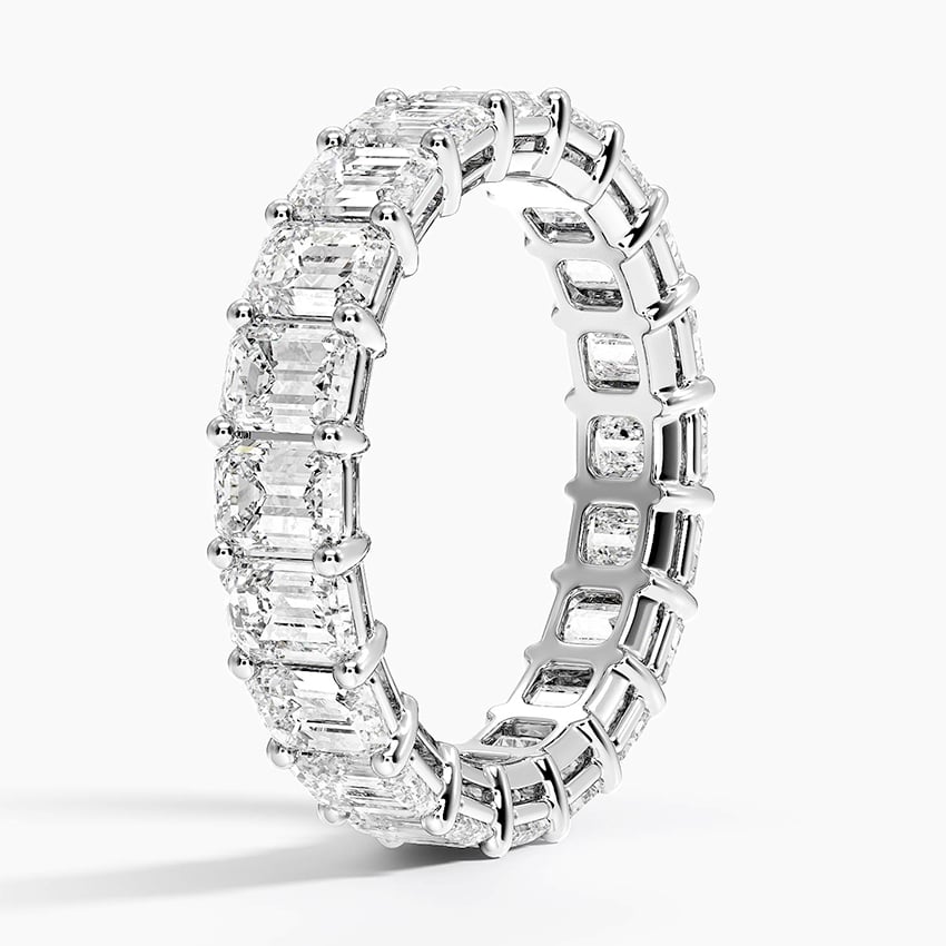 Emerald Eternity Diamond Ring (5 ct. tw.) Platinum Eternity Band