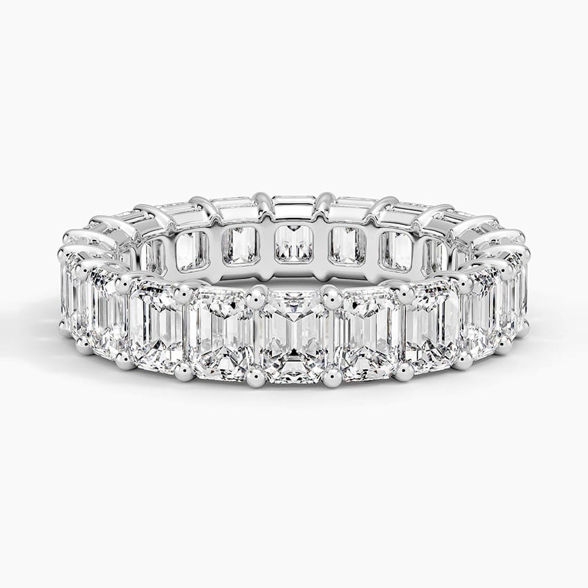 Emerald Eternity Diamond Ring (5 ct. tw.) Platinum Eternity Band