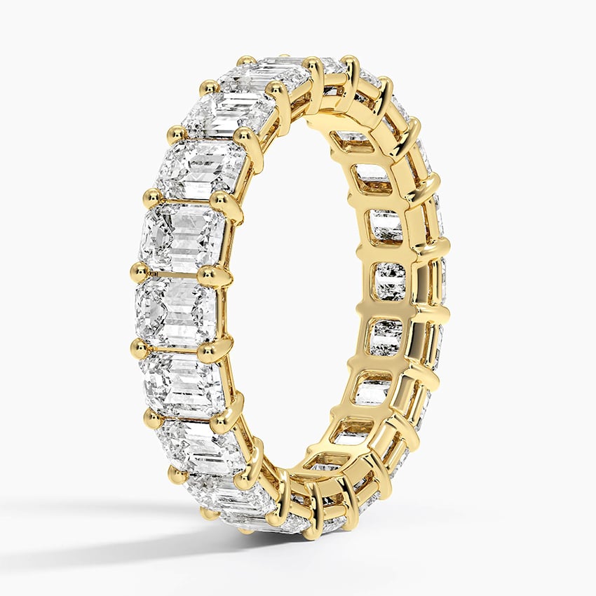 Emerald Eternity Lab Diamond Ring (5 ct. tw.) Yellow Gold 18k Eternity Band