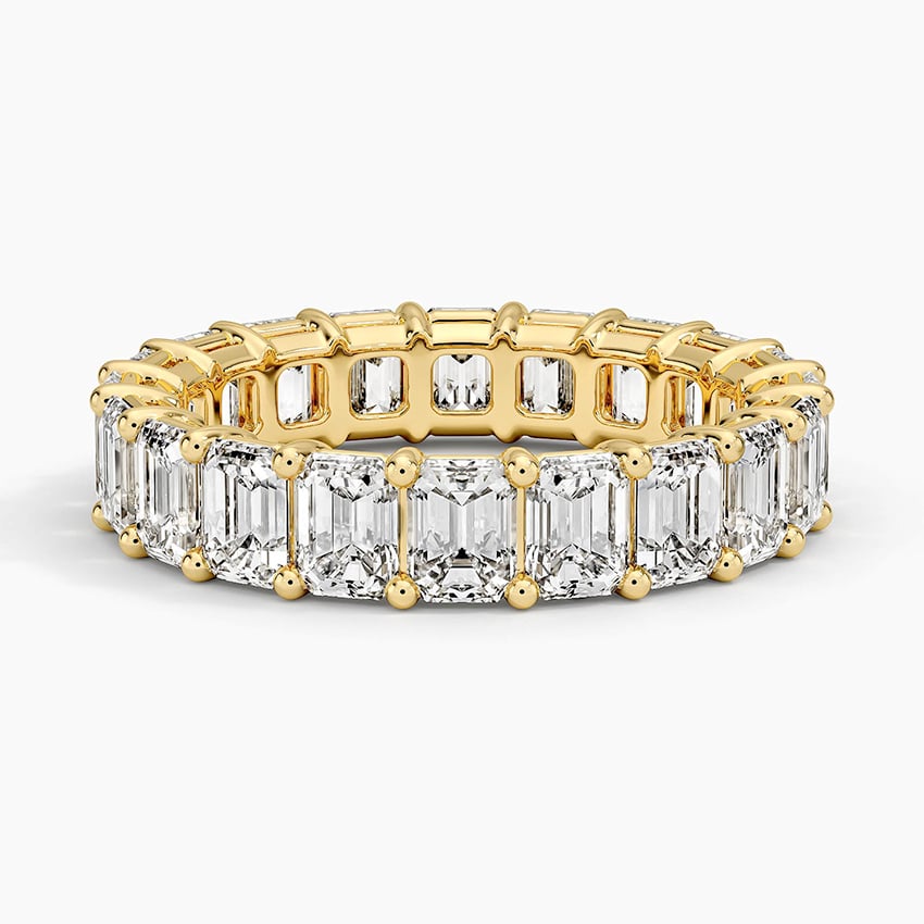 Emerald Eternity Lab Diamond Ring (5 ct. tw.) Yellow Gold 18k Eternity Band