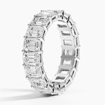 Emerald Eternity Diamond Ring (6 ct. tw.) Platinum Eternity Band