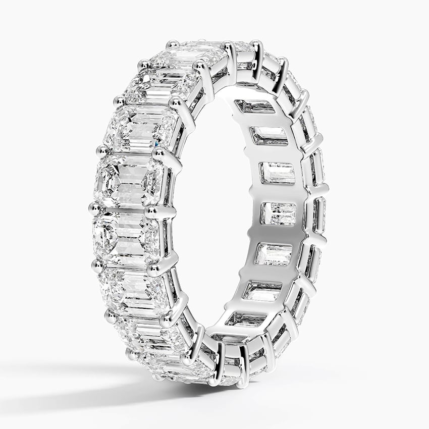 Emerald Eternity Lab Diamond Ring (6 ct. tw.) Platinum Eternity Band