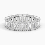 Emerald Eternity Lab Diamond Ring (6 ct. tw.) Platinum Eternity Band