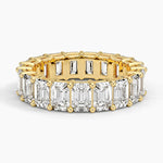 Emerald Eternity Diamond Ring (6 ct. tw.) Yellow Gold 18k Eternity Band