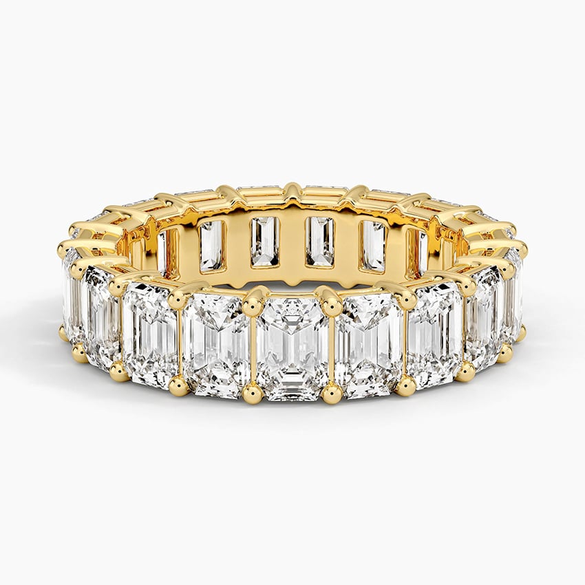 Emerald Eternity Lab Diamond Ring (6 ct. tw.) Yellow Gold 18k Eternity Band