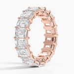 Emerald Eternity Lab Diamond Ring (5 ct. tw.) Rose Gold 18k Eternity Band